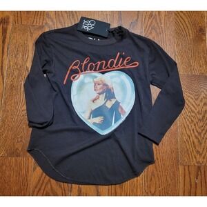 Blondie‎ Cha Sor Size 6  Womens Flowy Shirt Black